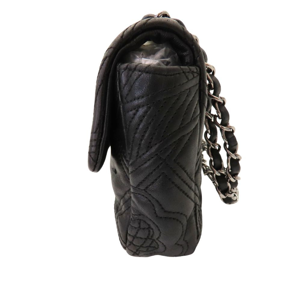 Chanel Lambskin Matelasse 2way Shoulder Bag Camellia Stitch