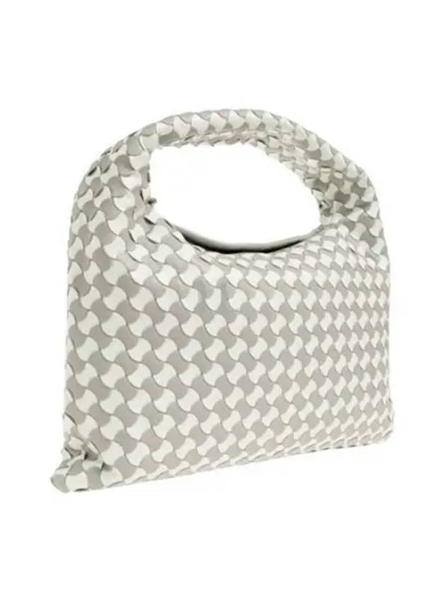 Bottega Veneta Tile Leather Tote Bag Grey