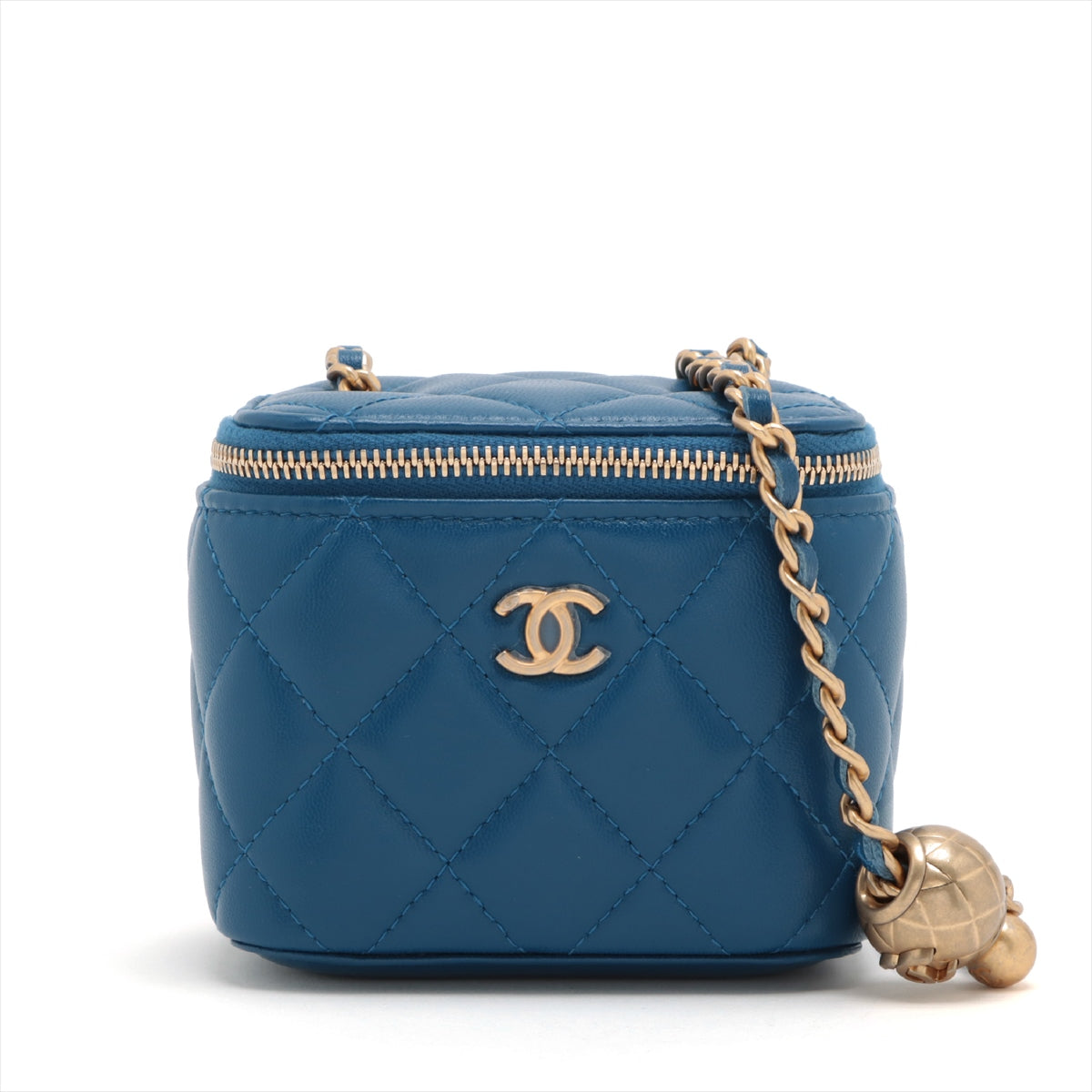 Chanel Matrasse  Chain Shoulder Bag Coco Ball Blue G
