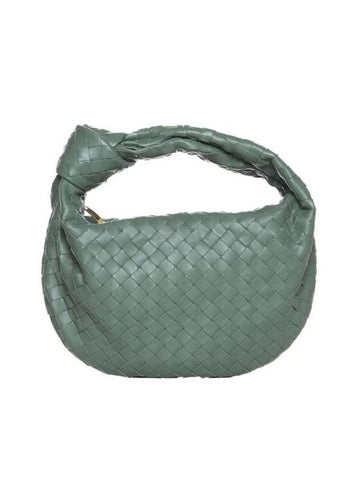 Bottega Veneta Teen Jodie Intrecciato Leather Tote Bag Green