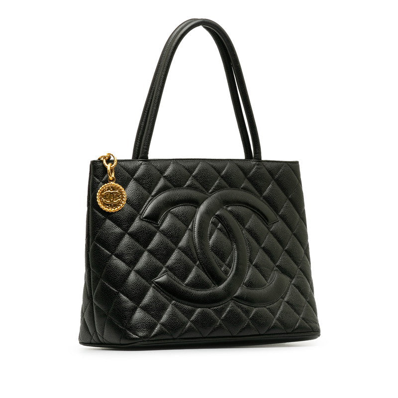 Chanel   Cocomark Tooth Bag Handbag Black Caviar   Chanel
