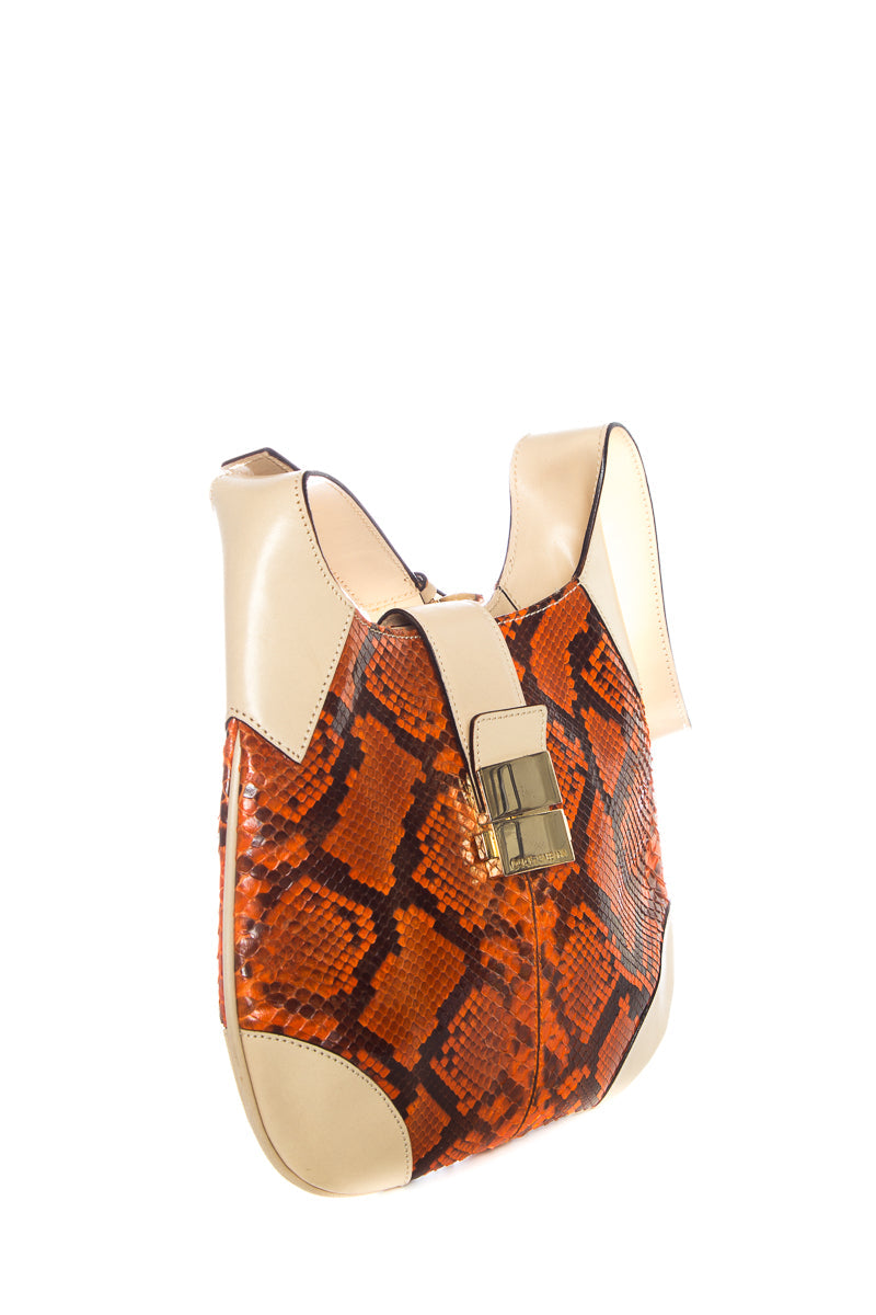 Dolce & Gabbana Orange & Cream Shoulder Bag