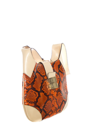 Dolce & Gabbana Orange & Cream Shoulder Bag