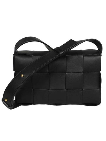 Bottega Veneta Cassette Intrecciato Small Cross Bag Black