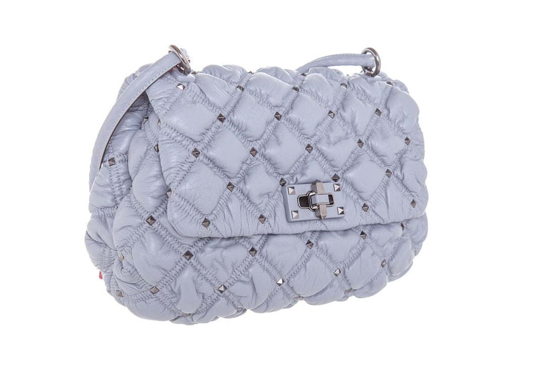 Valentino Garavani Grey Spikeme Rockstud Crossbody Handbag NWT