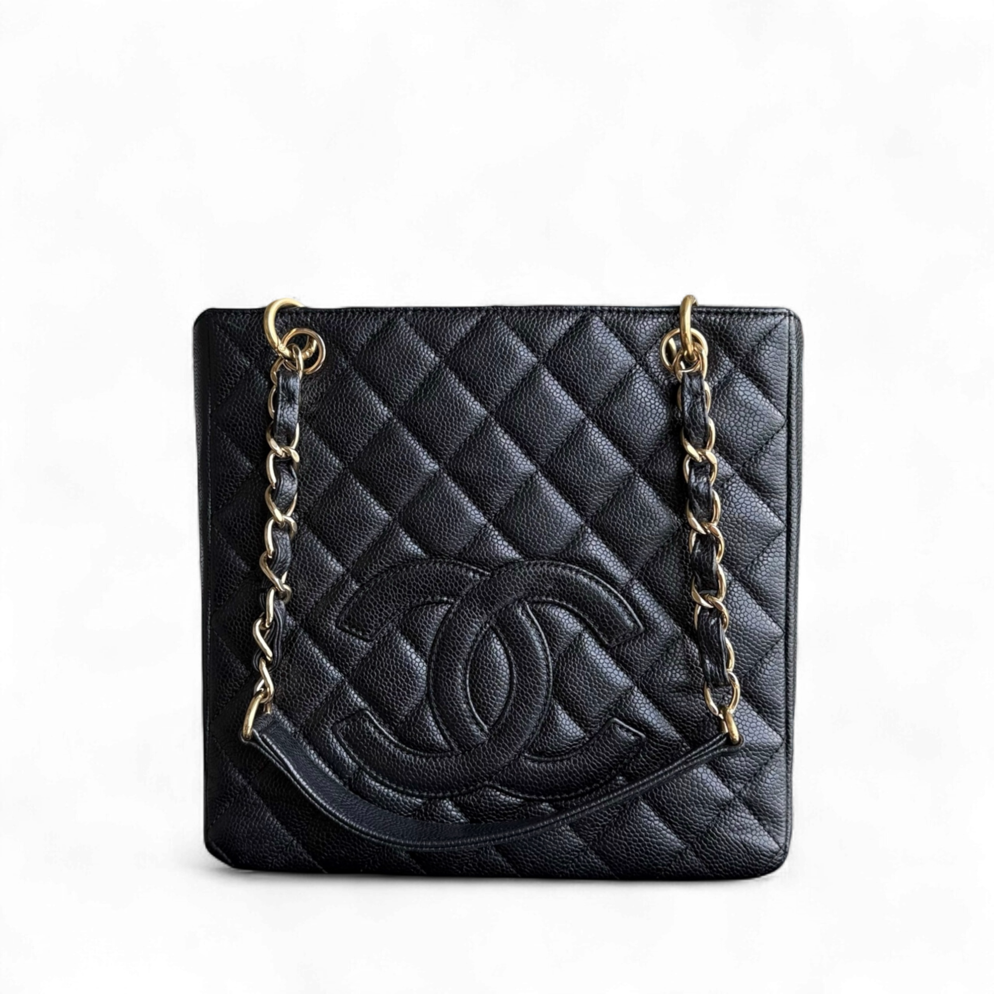 Chanel PST Petite Shopping Tote - Caviar Quilted Black Gold Hardware