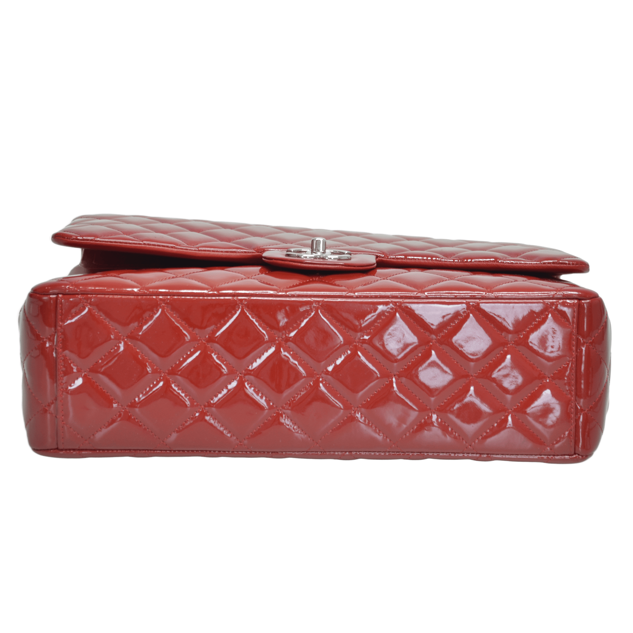 Red Quilted Maxi Classic Double Flap Bag