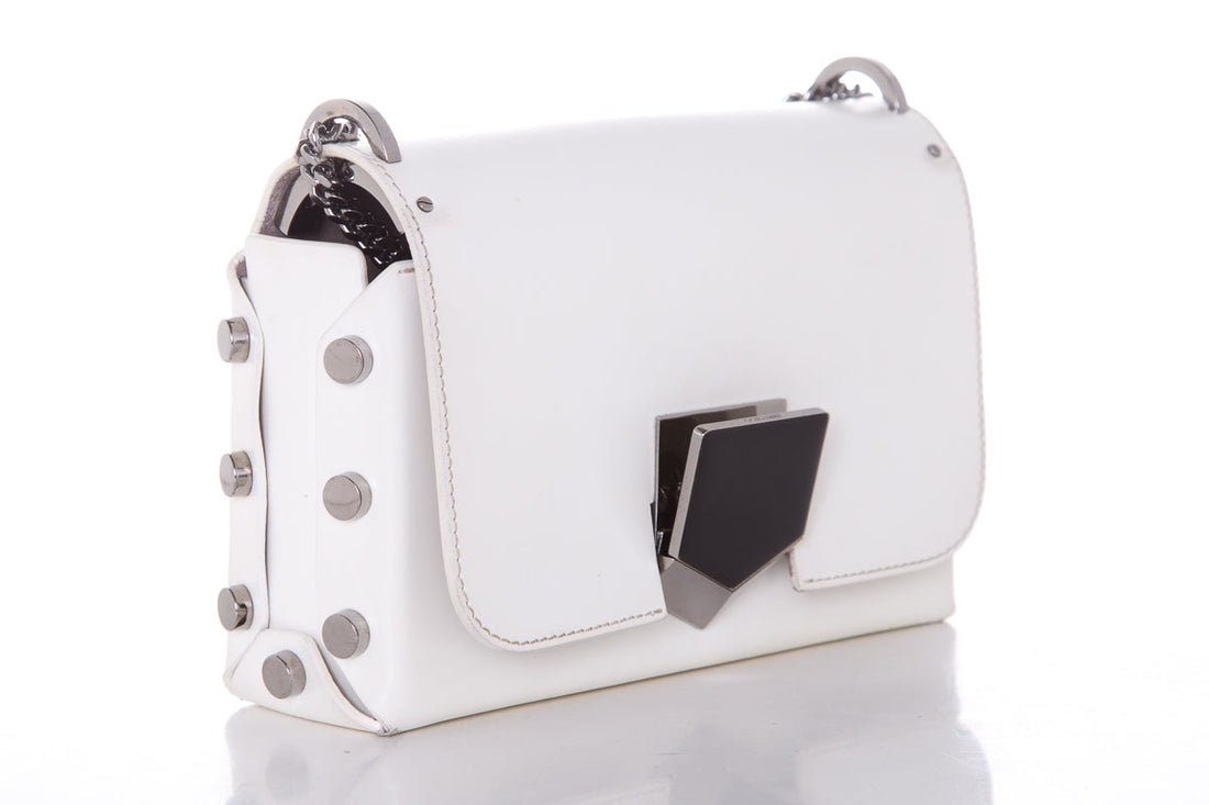 Jimmy Choo White Varenne Quad Cross-Body