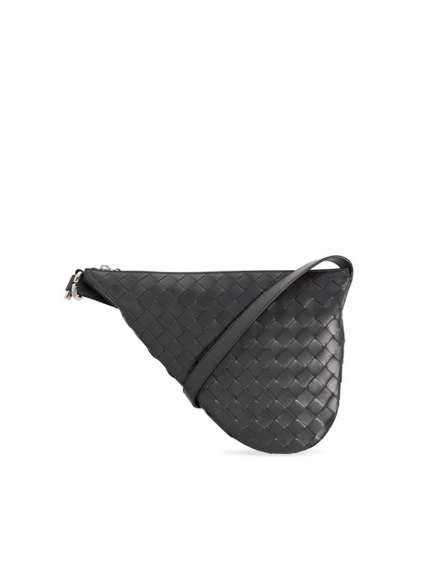 Bottega Veneta Intrecciato Small Bergul Cross Bag Grey