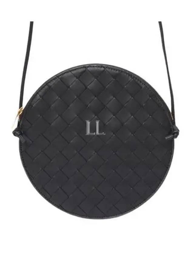 Bottega Veneta Intrecciato Round Bag Cross Bag Black