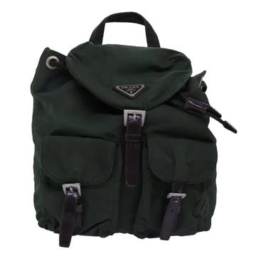 PRADA Backpack Nylon Khaki ac2971