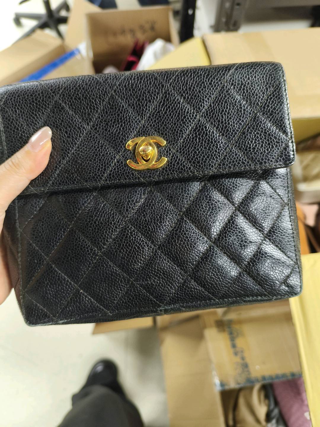 Chanel Box Calfskin Shoulder Bag