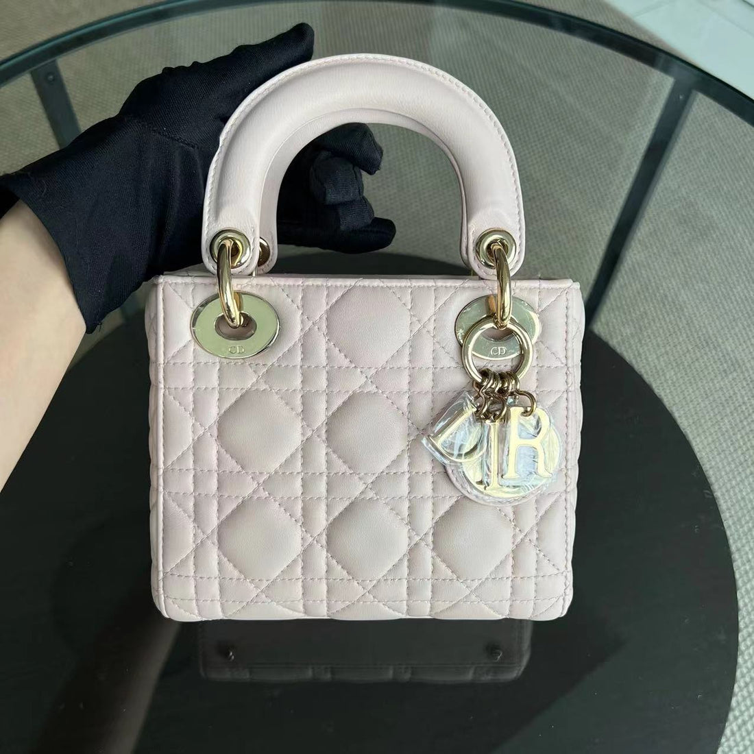 *Adjustable Strap* Lady Mini Cannage Lambskin Sakura Pink GHW