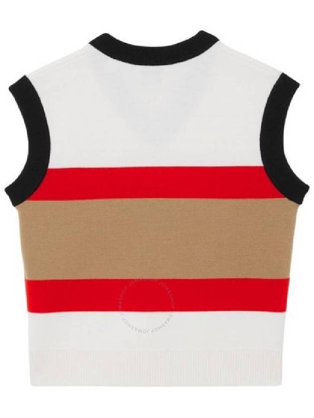 Burberry Burberry Logo Patch V Neck Vest Size 4Y