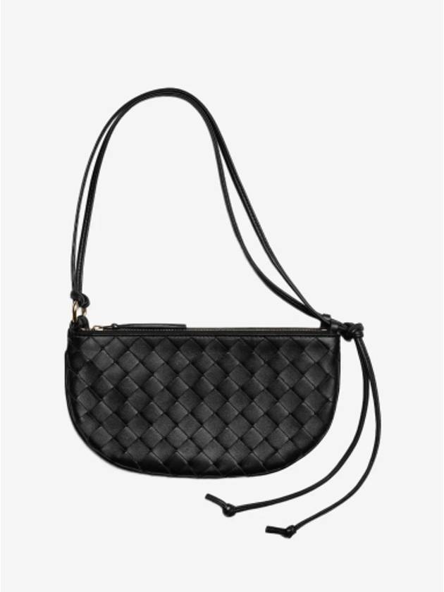 Bottega Veneta Intrecciato Shoulder Bag Black
