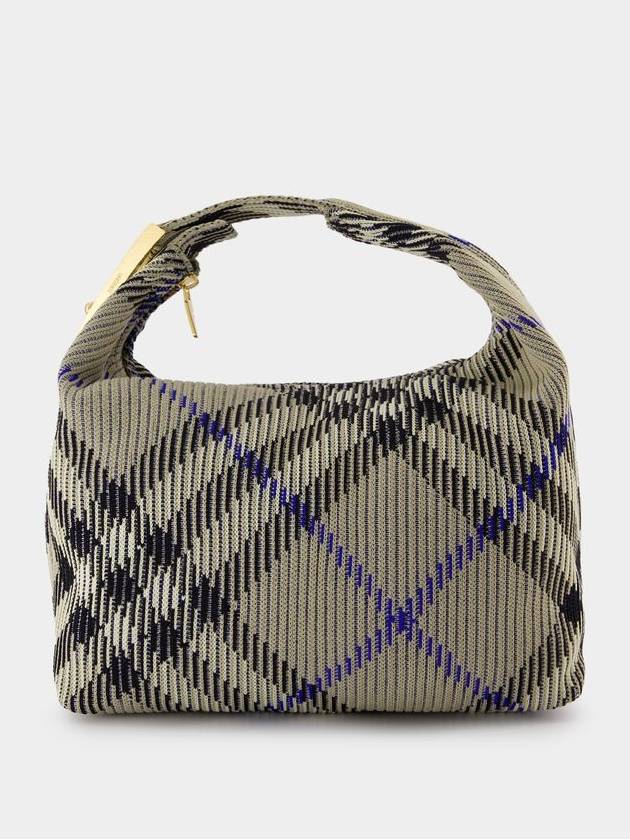 Burberry Peg Duffel Check Medium Tote Bag Lichen