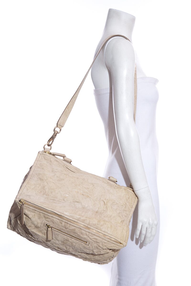Givenchy Nude Tumbled Pandora Shoulder Bag