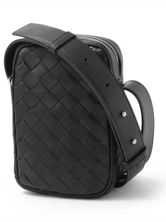 Bottega Veneta Intrecciato Rectangle Mini Cross Bag Black