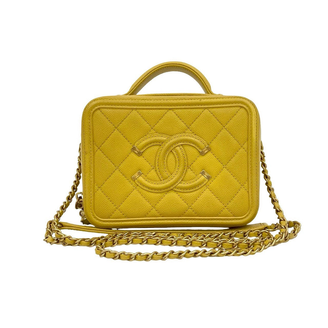 Chanel CC Filigree Caviar Skin Shoulder Bag