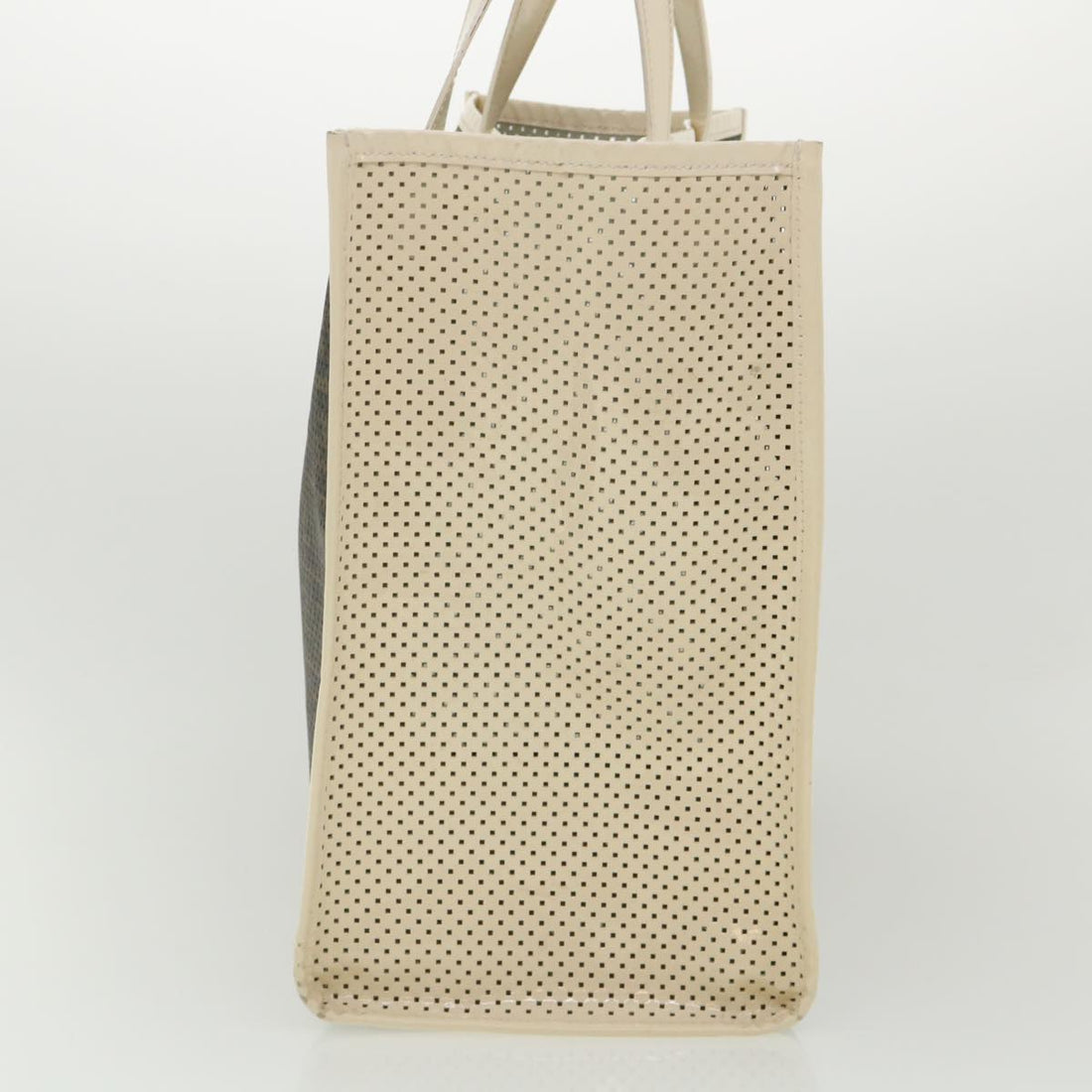 FENDI Zucca Canvas punching Tote Bag Brown Auth am3208