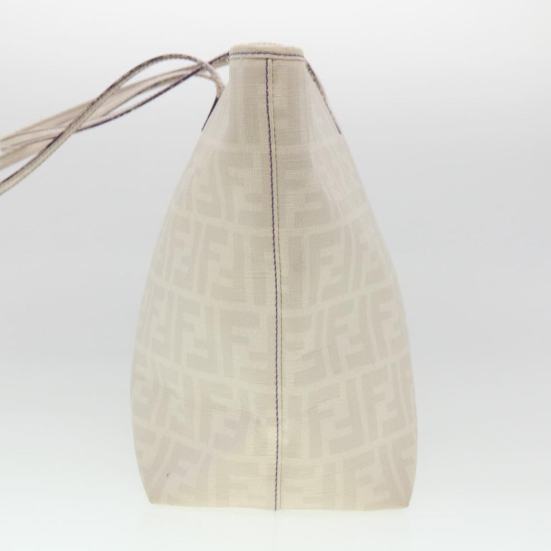 FENDI Zucca Canvas Tote Bag White 8BH185-UZD 108-211 Auth am4133