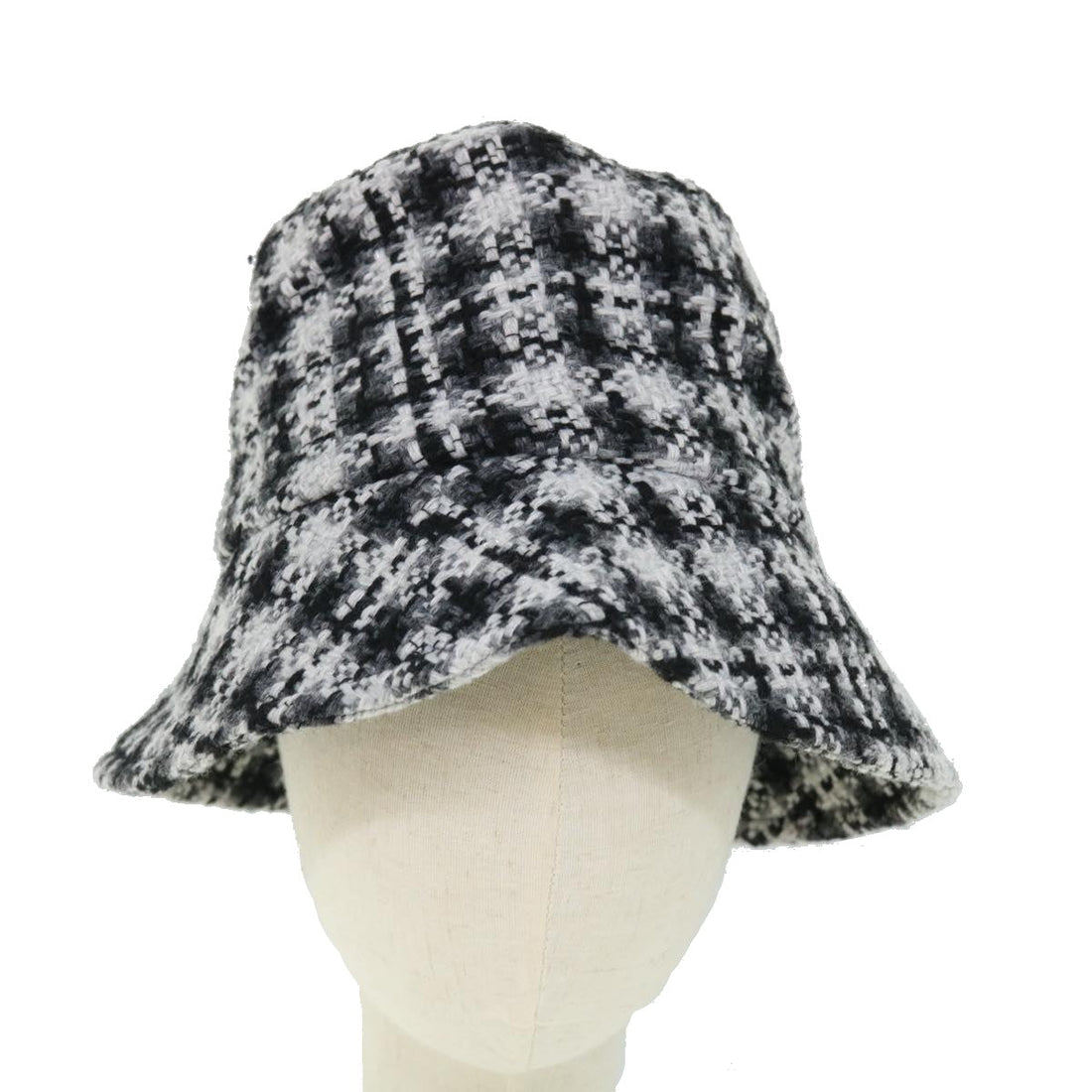 Top Quality Chanel COCO Mark Hat Wool S White Black CC Auth am4943