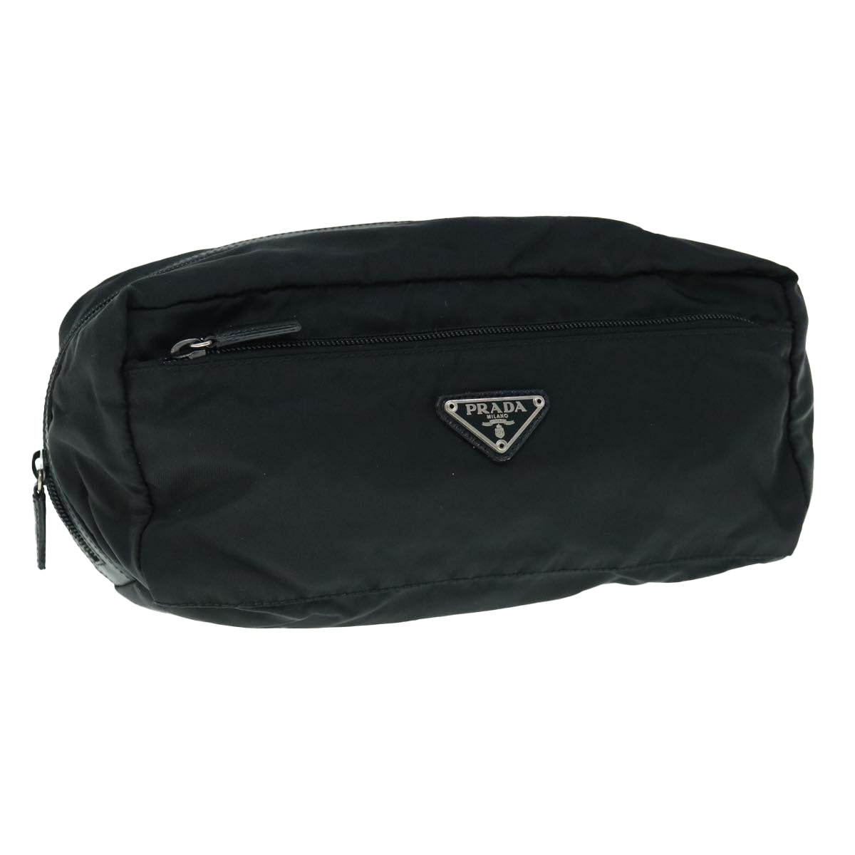 PRADA Clutch Bag Nylon Black  am5577