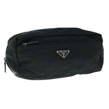 PRADA Clutch Bag Nylon Black  am5577