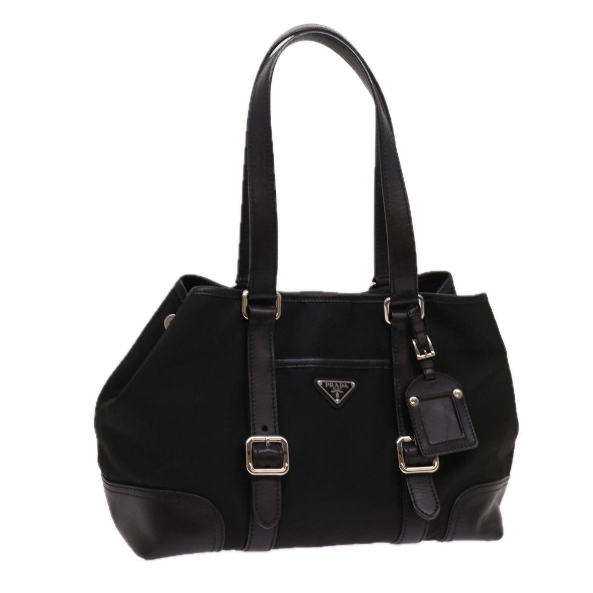 PRADA Tote Bag Nylon Black  am5619