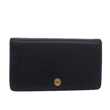 Top Quality Chanel COCO Mark Wallet Leather Black CC Auth am6579