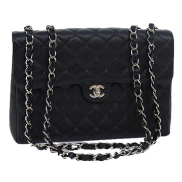 Top Quality Chanel Matelasse 30 Turn Lock Chain Bag Caviar Skin Black CC Auth ar11992A
