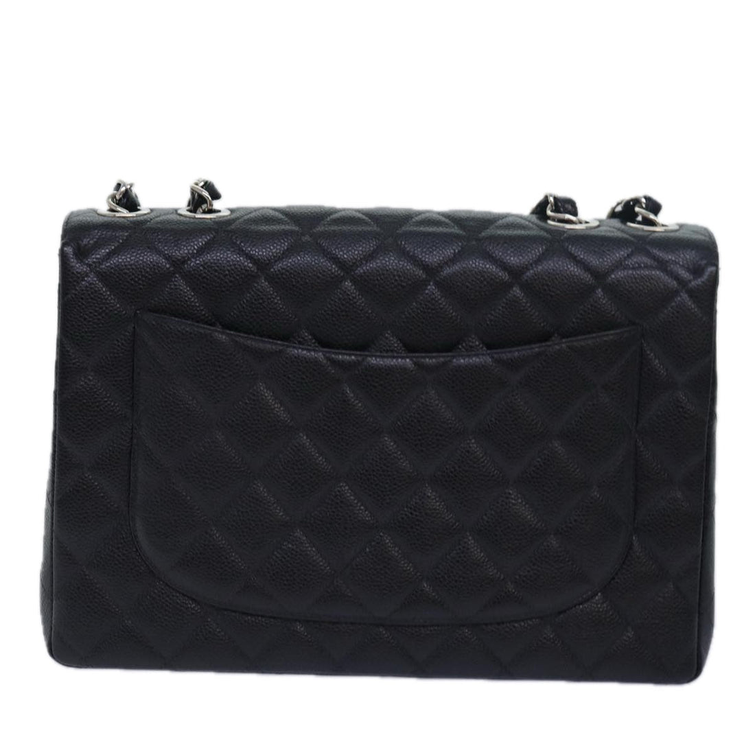 Top Quality Chanel Matelasse 30 Turn Lock Chain Bag Caviar Skin Black CC Auth ar11992A
