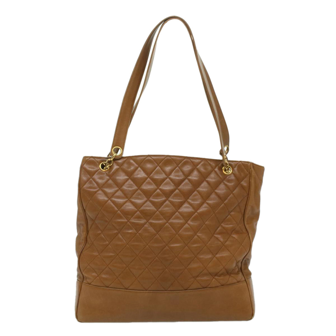 Top Quality Chanel Matelasse Chain Shoulder Bag Lamb Skin Brown CC Auth ar8527