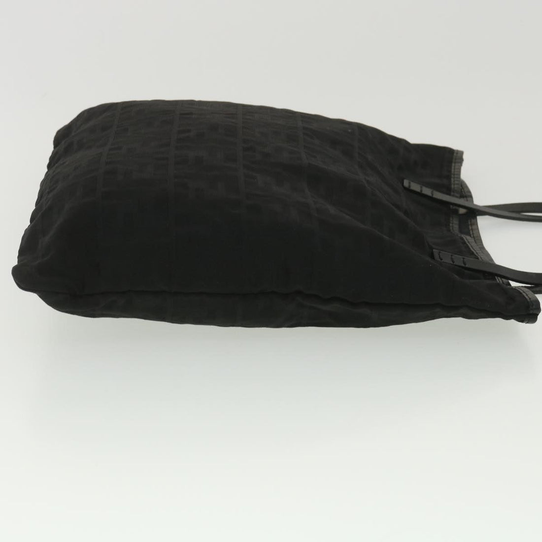 FENDI Zucca Canvas Tote Bag Black Brown Auth ar9031