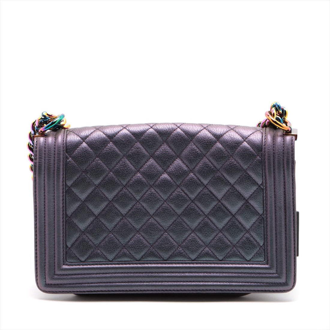 Chanel Boy Chanel Leather Chain Shoulder Bag Pearl G   A67086