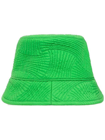Bottega Veneta Intrecciato Pattern Quilted Bucket Hat Parakeet