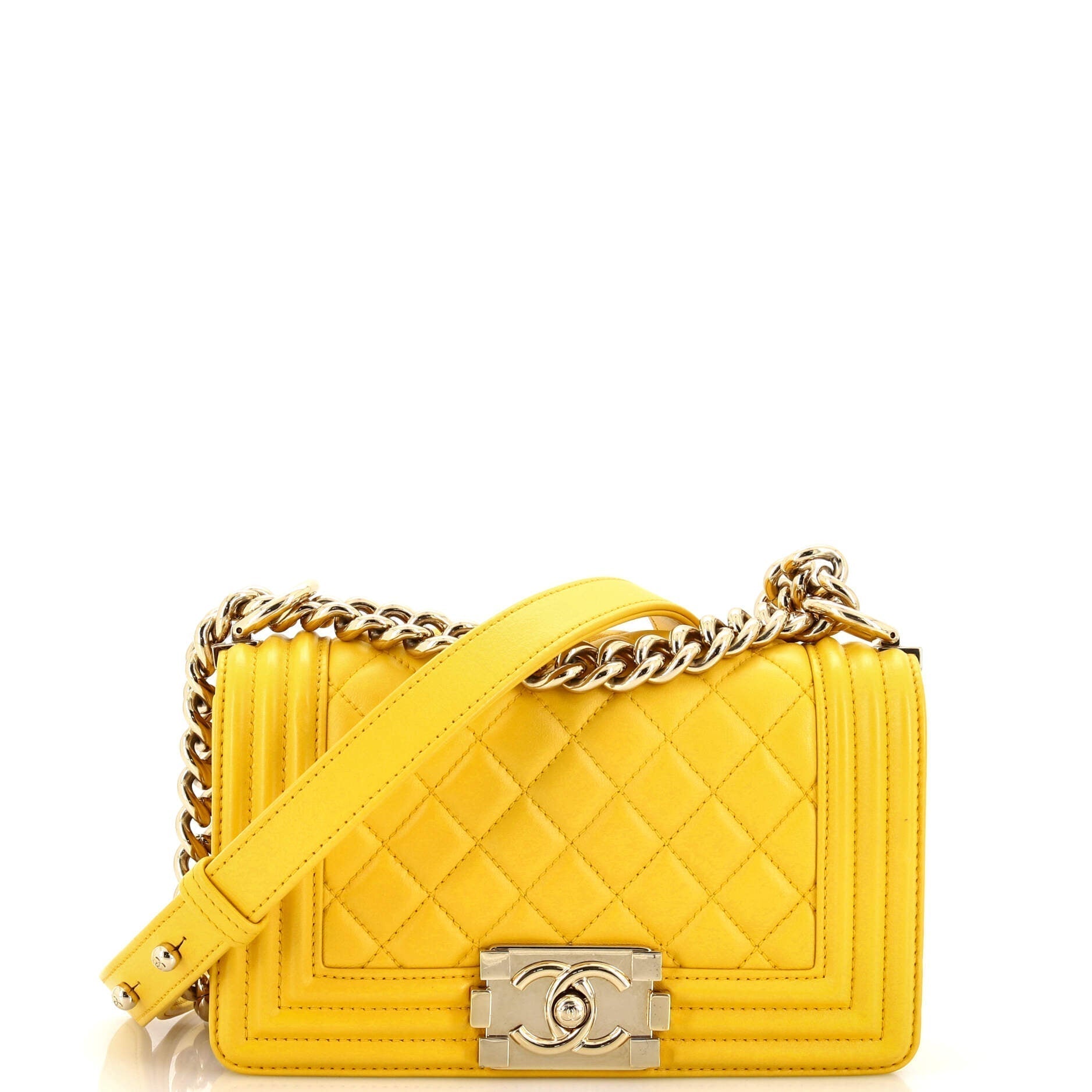 CHANEL Boy Flap Bag Quilted Calfskin Small