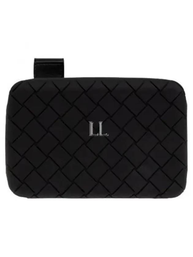Bottega Veneta Tech Rubber Clutch Bag Black