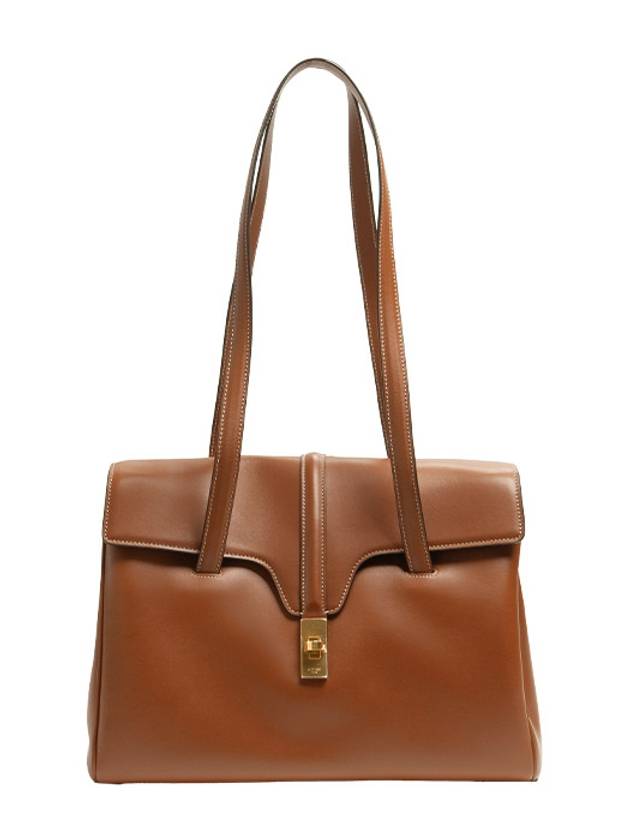 CELINE Soft 16 Smooth Calfskin Medium Shoulder Bag Tan