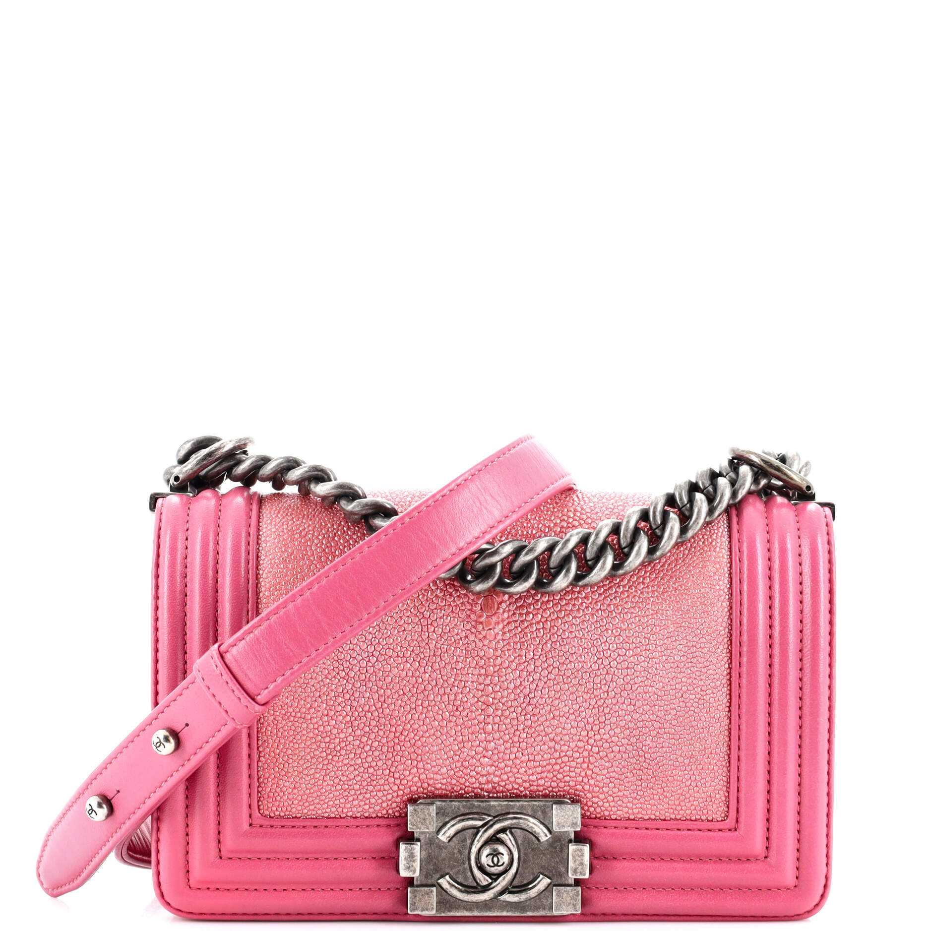 CHANEL Boy Flap Bag Stingray Small