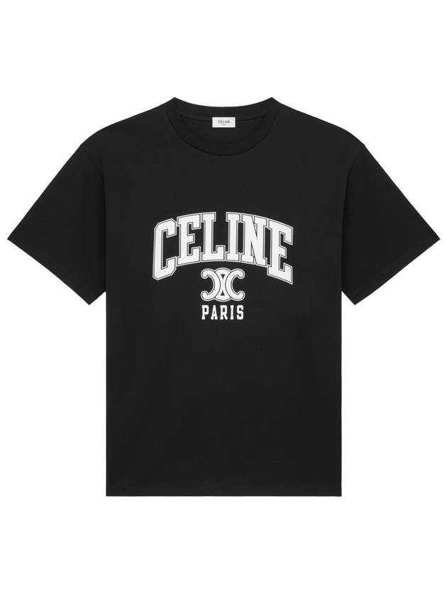 CELINE Triomphe Print Loose Fit Short Sleeve T-Shirt Black
