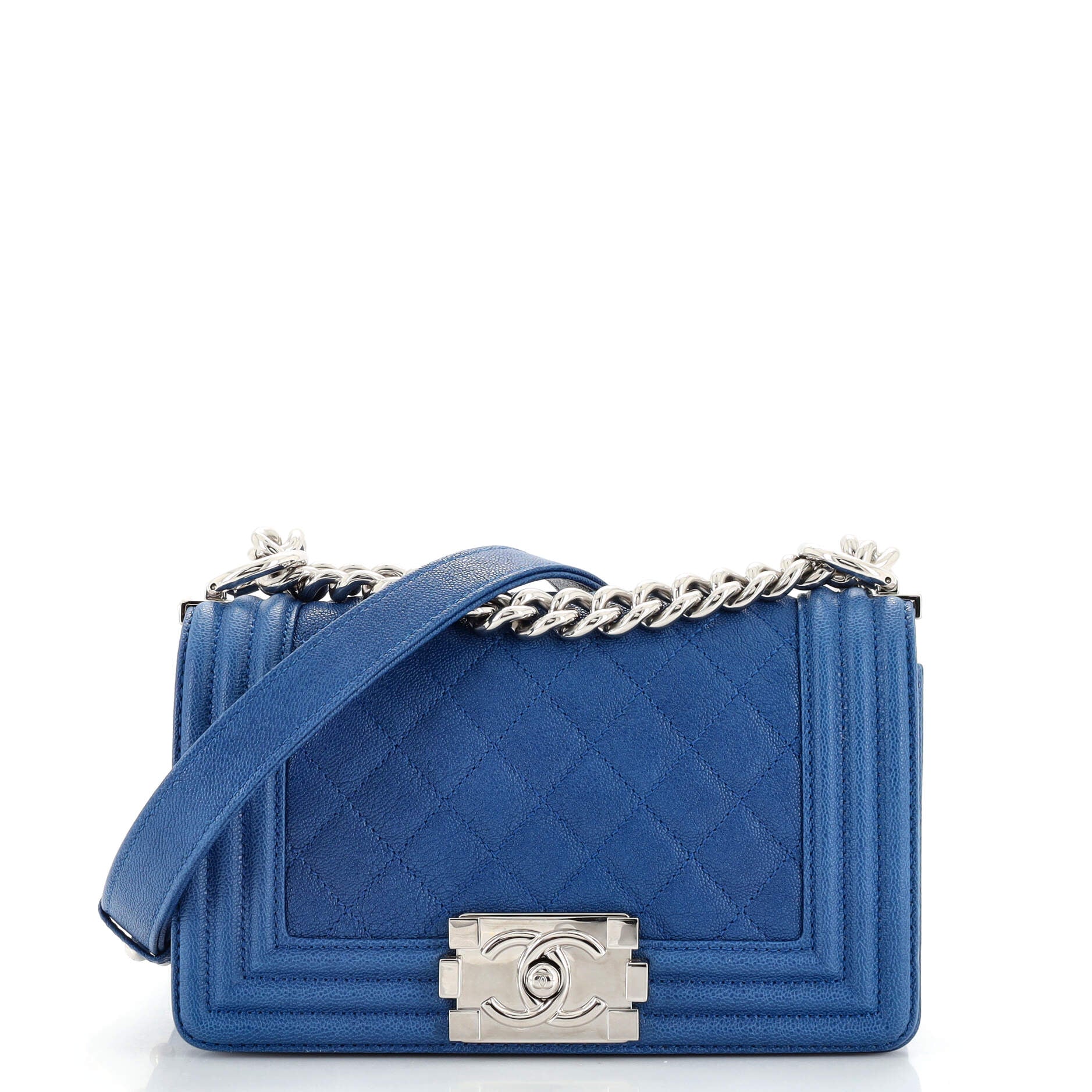 CHANEL Boy Flap Bag Quilted Caviar Small