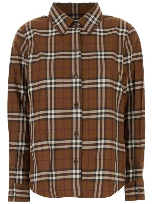 Burberry Vintage Check Cotton Shirts Dark Birch Brown