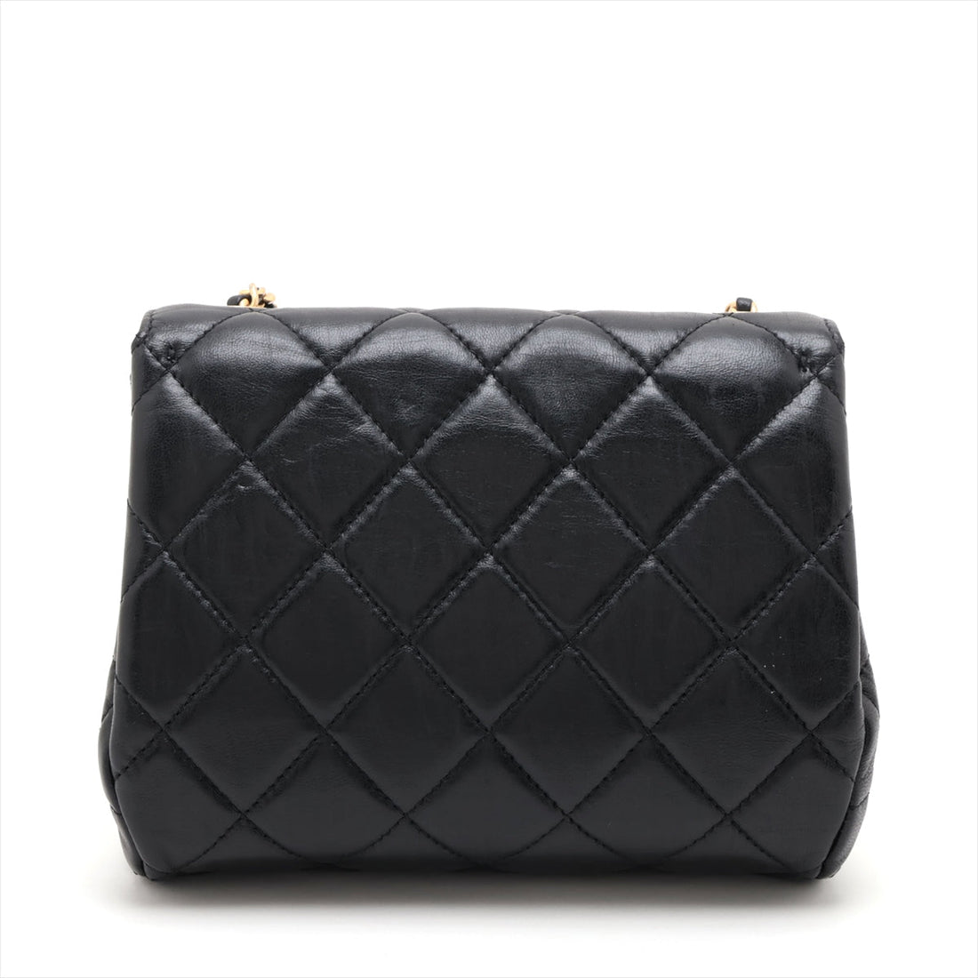 Chanel Matrasse Single Flap Single Chain Bag Black