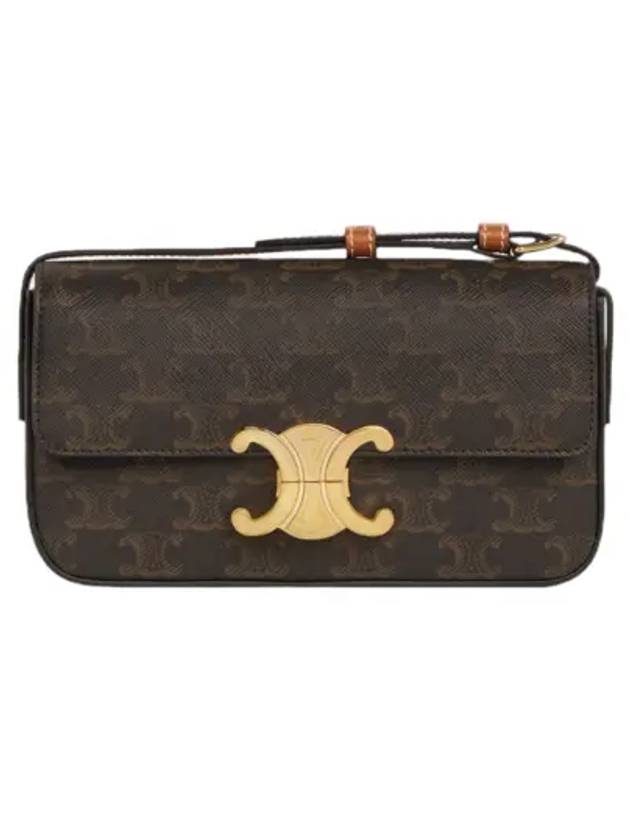 CELINE Triomphe Shoulder Bag Tan