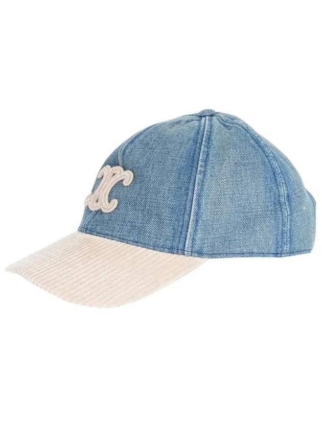 CELINE Triomphe Patch Ball Cap Union Wash Blue