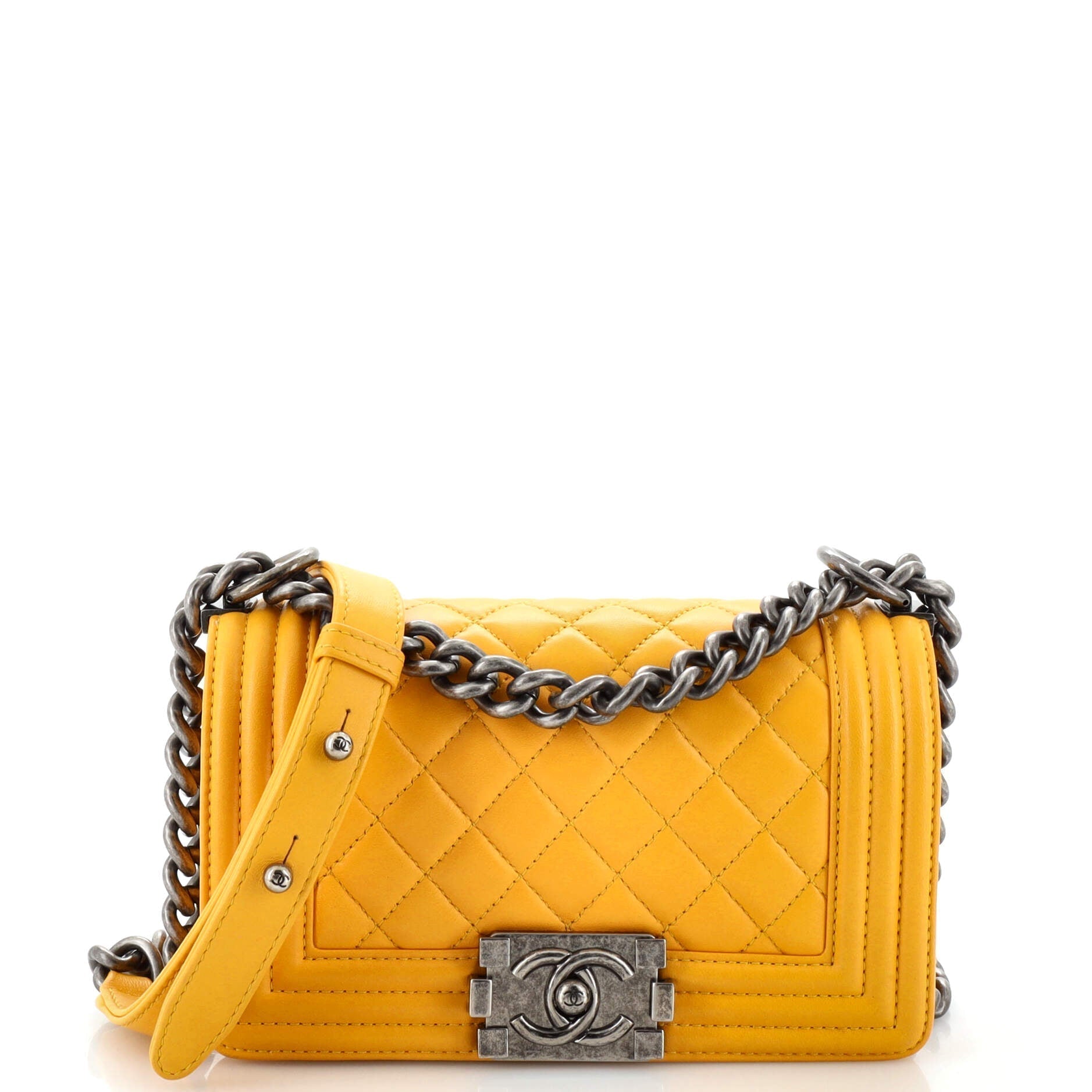 CHANEL Boy Flap Bag Quilted Lambskin Small