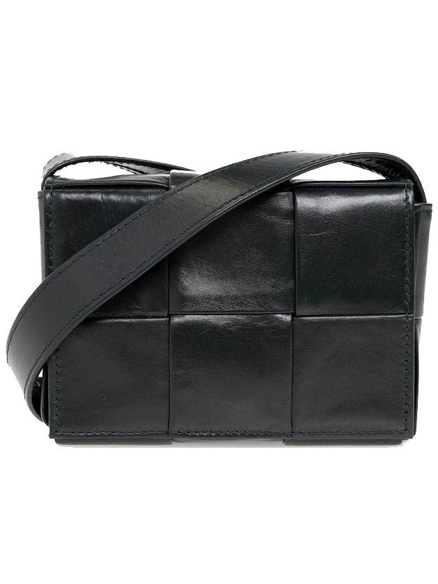 Bottega Veneta Cassette Small Leather Cross Bag Dark Green