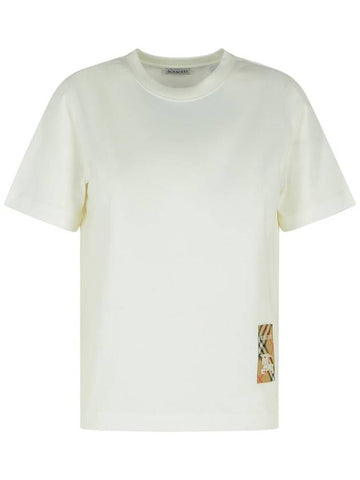Burberry Burberry White Cotton T-Shirt