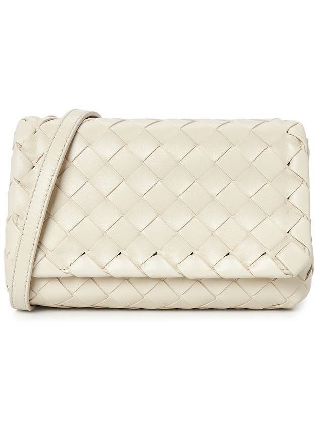 Bottega Veneta Mini Intrecciato Cross Bag White